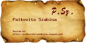 Palkovits Szabina névjegykártya