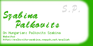 szabina palkovits business card